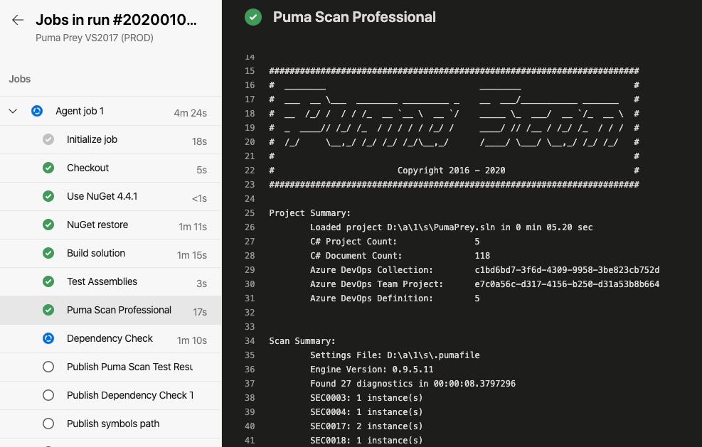 Puma Scan Automated Scanning